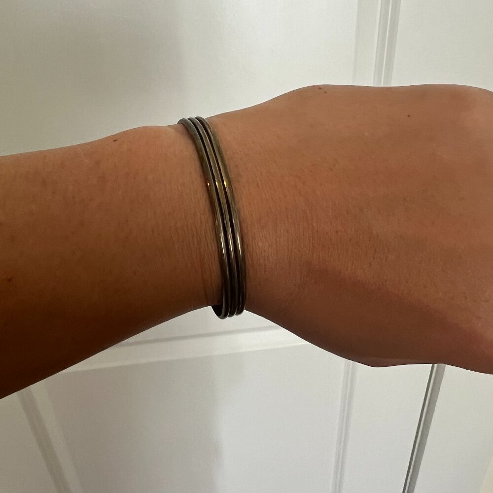 Sterling silver cuff bracelet, minimalist handmade jewelry